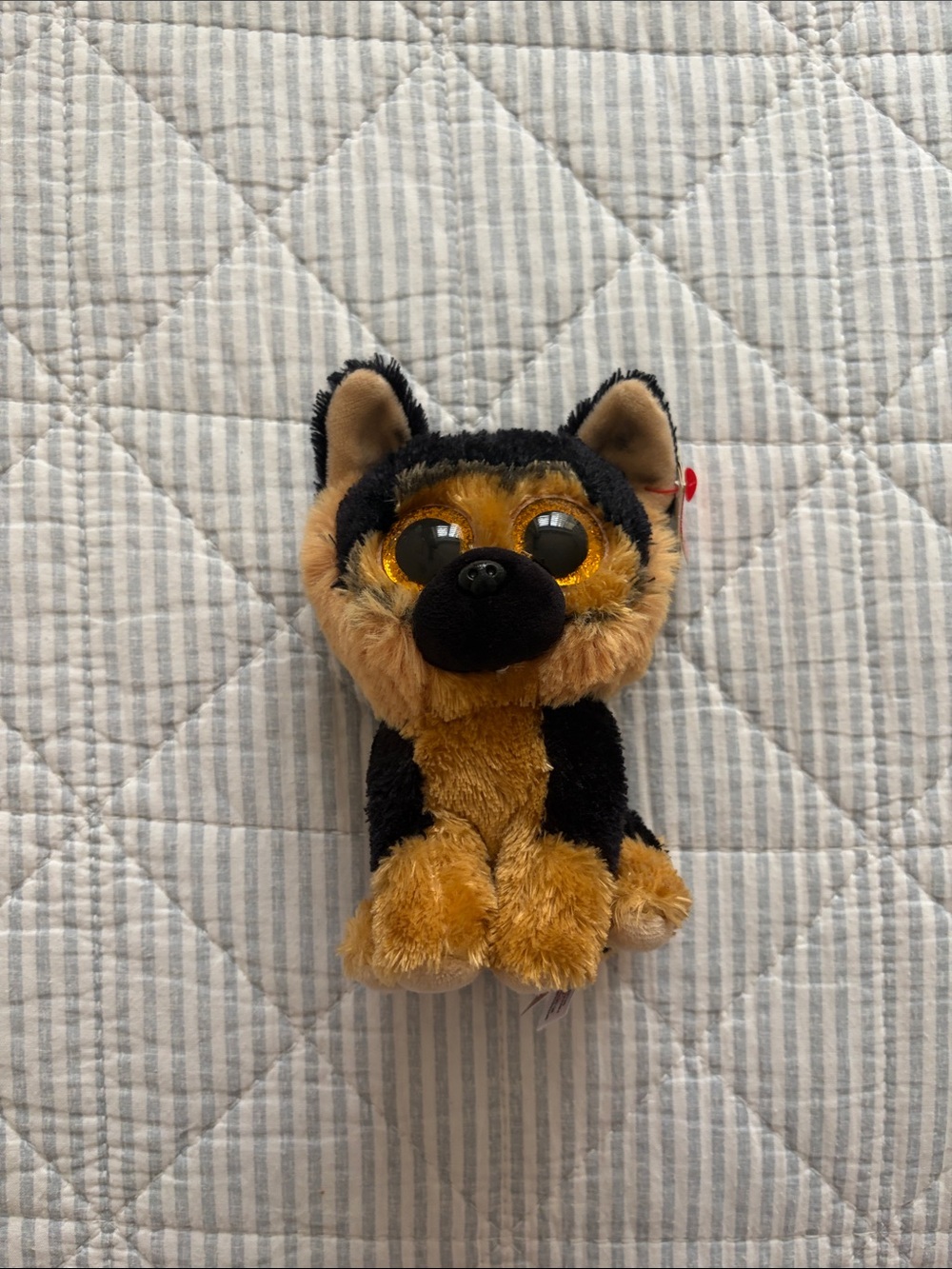 Ty Plush German Shepherd Puppy - Black, Tan & Amber